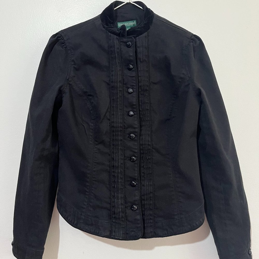 Ralph Lauren Jeans Company Black Retro Jacket-Women XS